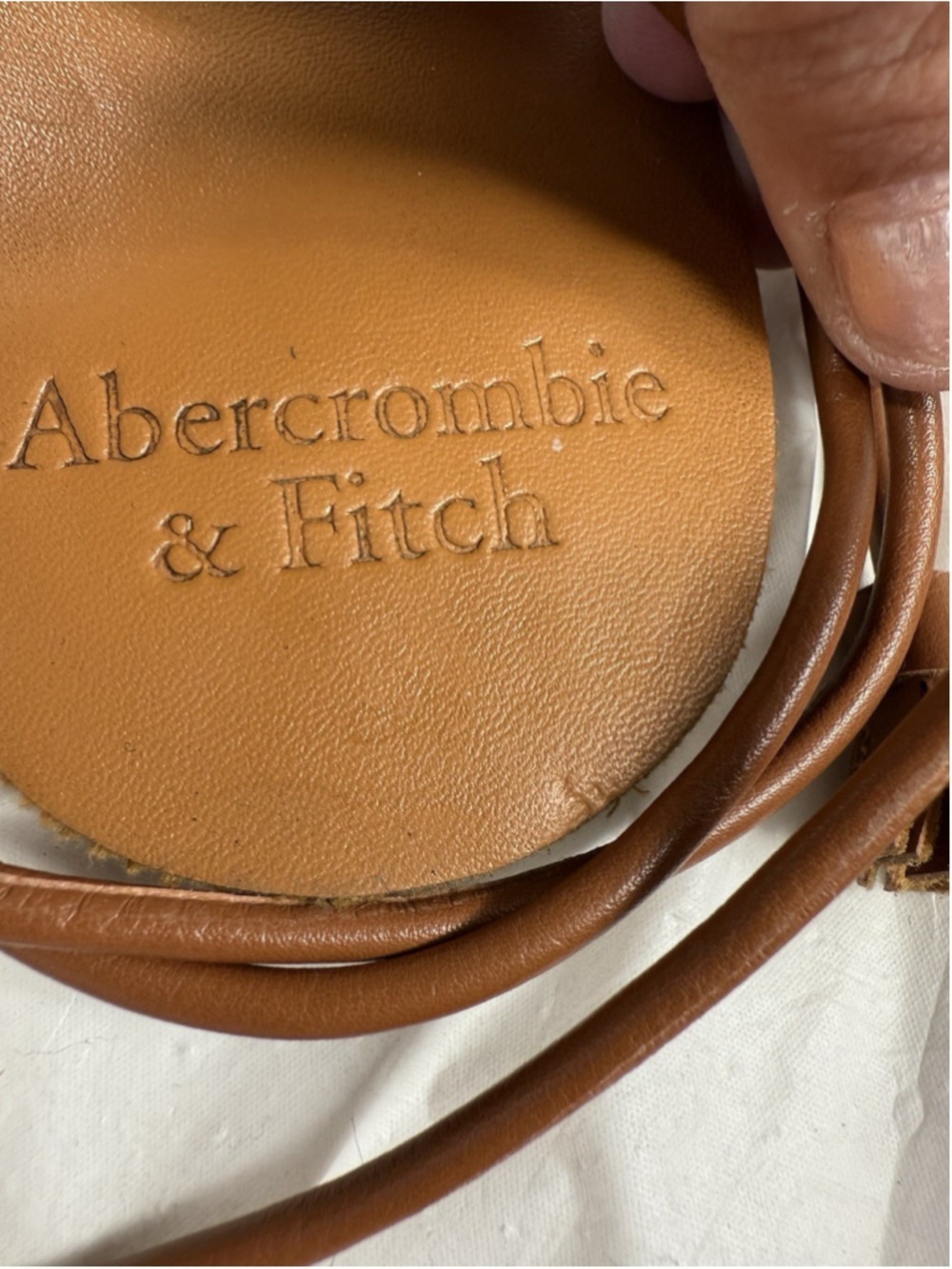 Abercrombie & Fitch Lace Up Gladiator Sandals size 6.5 Brown Strappy Cottagecore - Picture 10 of 15